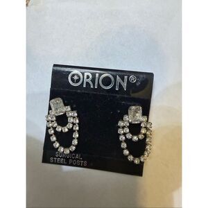 Orion Women's Silver Austrian Crystal Rhinestone Chandelier Dangle Earrings NWT